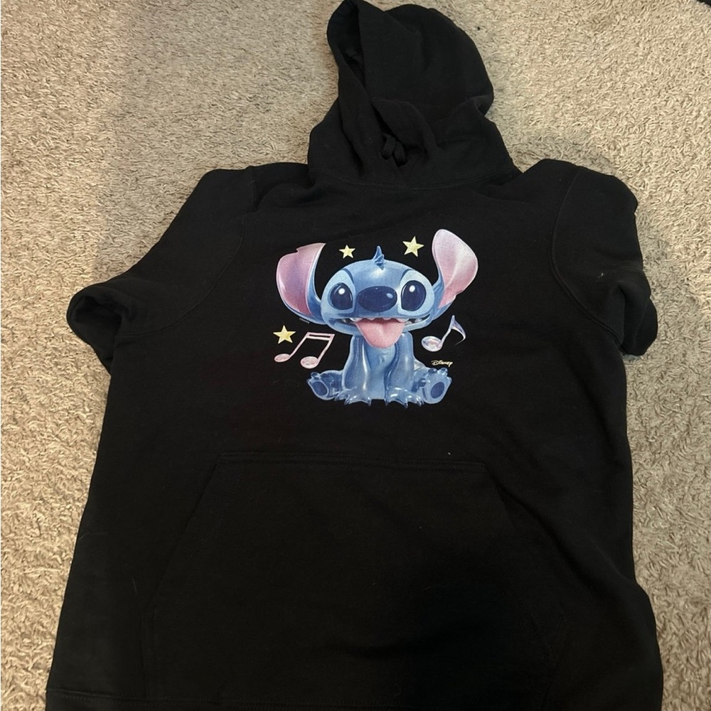 Disney Black Stitch Hoodie Sweatshirt